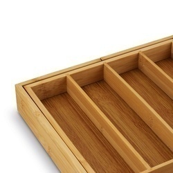 Wkład do szuflady na sztućce regulowany bambusowy Tadar 28,5-45 x 32 x 5 cm