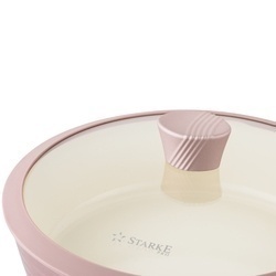 Zestaw garnków ceramicznych na indukcję Starke Pro Naturale Rose Gold 10 elementów