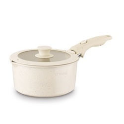 Zestaw garnków Starke Pro Compacti Cream 11 elementów odpinany uchwyt