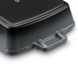 Brytfanna żeliwna emaliowana Konighoffer 39 x 23 x 7 cm szara