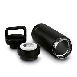 Butelka termiczna z sitkiem Starke Pro Lazaro 400 ml czarna