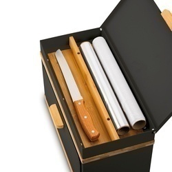 Chlebak stalowy dwupoziomowy Konighoffer Artesano 38 x 18 x 23 cm czarny