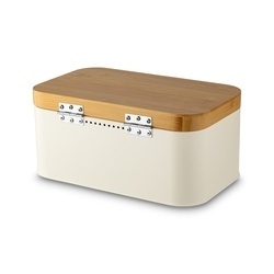 Chlebak stalowy Konighoffer Capri 30,5 x 18 x 14 cm kremowy