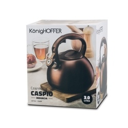Czajnik nierdzewny Konighoffer Caspio 3 l ciemny brąz