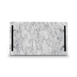 Deska do serwowania przekąsek marmurowa z uchwytami Starke Pro 35 x 20 cm biała