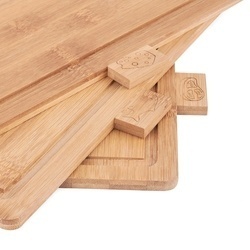 Deski bambusowe do krojenia w stojaku Konighoffer 28 x 23 x 0,8 cm 4 sztuki