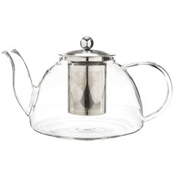 Dzbanek do herbaty borokrzemowy z podgrzewaczem białym Tadar Carina 1,2 l