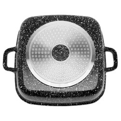 Garnek ceramiczny Konighoffer Kingstone 24 cm kwadratowy z aromatyzerem i 2 nakładki