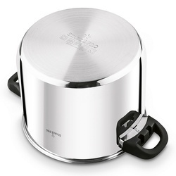 Garnek wysoki nierdzewny z pokrywką Starke Pro Sante 12,5 l indukcja