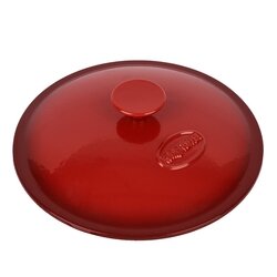 Gęsiarka żeliwna emaliowana Konighoffer 5 l 25 x 12,3 cm okrągła czerwona