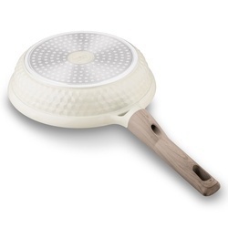 Komplet garnków ceramicznych 9 elementów Konighoffer Rosti kremowe