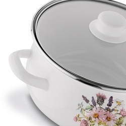 Komplet garnków emaliowanych Tadar Herbal 8 elementów