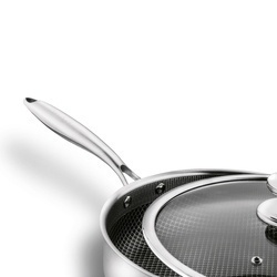 Patelnia głęboka nierdzewna Starke Pro Linesta Steel 28 x 8 cm z pokrywką
