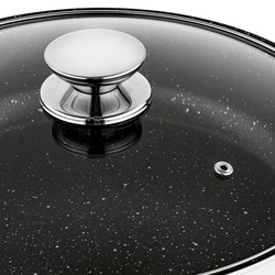 Patelnia na indukcję non-stick ze stali nierdzewnej krótkie uchwyty Konighoffer Bari Silver 28 cm