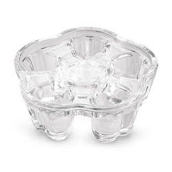 Podgrzewacz szklany do dzbanka na tealight Tadar Serduszka 14,2 x 5,3 cm