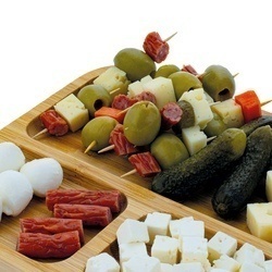 Półmisek na przekąski bambusowy Tadar 33 x 19,5 x 1,6 cm