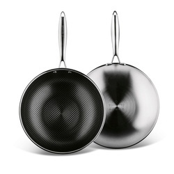 Wok nierdzewny Starke Pro Linesta Steel 30 x 9 cm z pokrywką