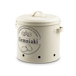 Zestaw 3 metalowych pojemników kuchennych Tadar Ziemniaki Cebula Czosnek kremowy