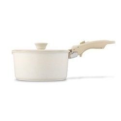 Zestaw garnków Starke Pro Compacti Cream 9 elementów odpinany uchwyt