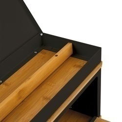 Chlebak stalowy dwupoziomowy Konighoffer Artesano 38 x 18 x 23 cm czarny