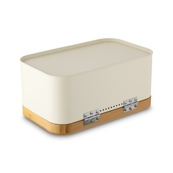 Chlebak stalowy Konighoffer Capri 30,5 x 18 x 14 cm kremowy