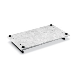 Deska do serwowania przekąsek marmurowa z uchwytami Starke Pro 35 x 20 cm biała