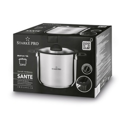Garnek wysoki nierdzewny z pokrywką Starke Pro Sante 12,5 l indukcja