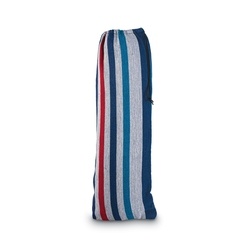 Hamak ogrodowy z 2 linami i torbą Tadar Paski Blue 200 x 150 cm niebieski