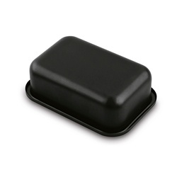 Maselniczka stalowa z pokrywką i nożykiem Tadar 15,5 x 10,5 x 6,5 cm czarna