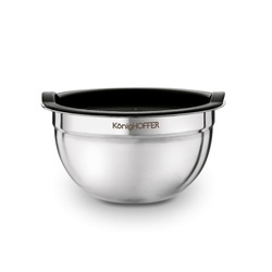 Miski nierdzewne z pokrywkami Konighoffer 16 cm 20 cm 24 cm satyna