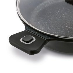 Patelnia marmurowa na indukcję krótkie uchwyty Starke Pro Svart Marble 28 cm