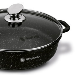 Patelnia na indukcję głęboka krótkie uchwyty Konighoffer Pollo Black 28 x 7 cm