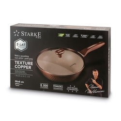 Patelnia WOK na indukcję Starke Pro Texture Copper 28 x 8 cm