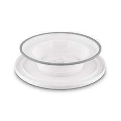 Patera na ciasto obrotowa Tadar 27,5 x 6,5 cm biała