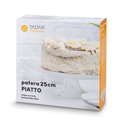 Patera stała na ciasto szklana Tadar Piatto 25 cm