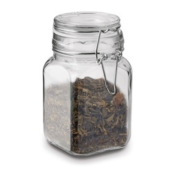 Słoik z klipsem i silikonową uszczelką Tadar Kwadrat 280 ml