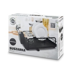 Suszarka do naczyń z ociekaczem i tacą Konighoffer 42 x 30 x 15,5 cm czarna