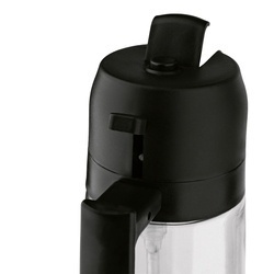 Szklana butelka na ocet i oliwę ze spryskiwaczem Tadar 450 ml czarna
