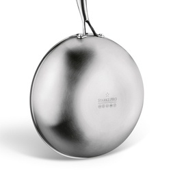 Wok nierdzewny Starke Pro Linesta Steel 30 x 9 cm z pokrywką