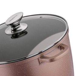 Zestaw 2 garnków na indukcję wysokich Konighoffer Pollo Rose Gold 6,8 l 10 l i 4 nakładki