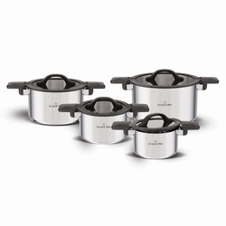 Zestaw garnków nierdzewnych z pokrywkami Starke Pro Creativo 8 elementów
