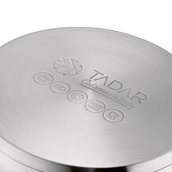 Zestaw garnków prostych ze stali nierdzewnej z pokrywkami Tadar 6 elementów 6,5 l, 8 l, 10 l