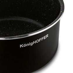 Zestaw garnków z odpinaną rączką Konighoffer Spinel Black 4 elementy bez indukcji