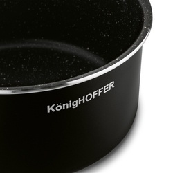 Zestaw garnków z odpinaną rączką Konighoffer Spinel Black 4 elementy indukcja 